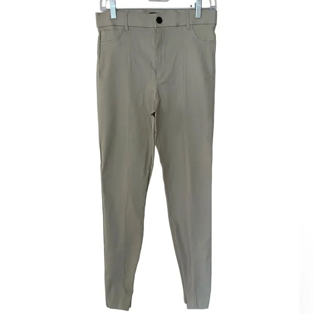 Zara Khaki Pleather Ankle Jegging